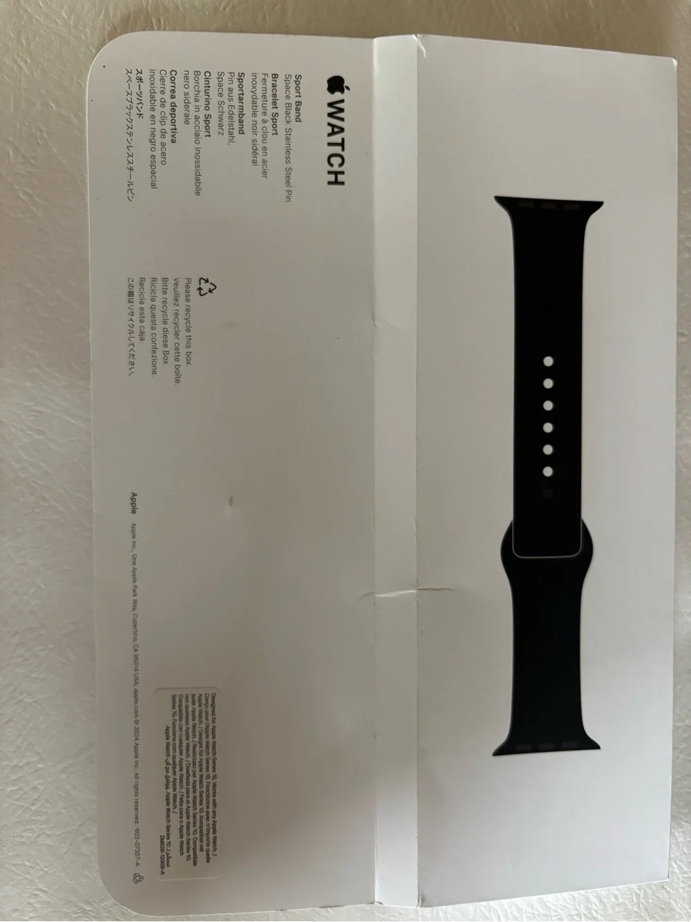 Apple Black Sport Band for Apple Watch